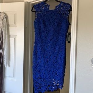 Bebe size 4 blue lace dress - never worn